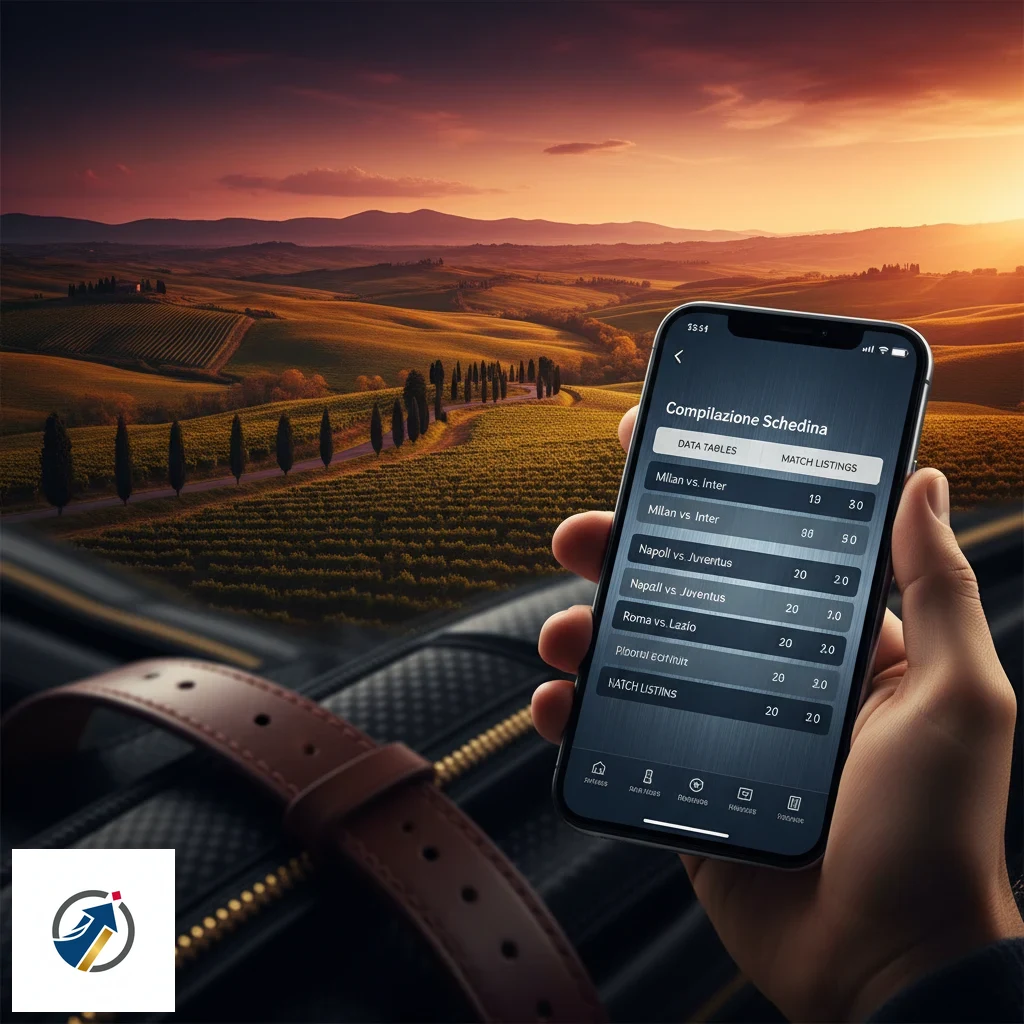 Interfaccia del coupon scommesse su dispositivo mobile con selezione singola e multipla