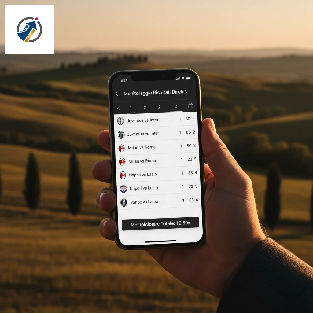 Pannello statistiche e tracker dell'incontro sportivo su applicazione per smartphone